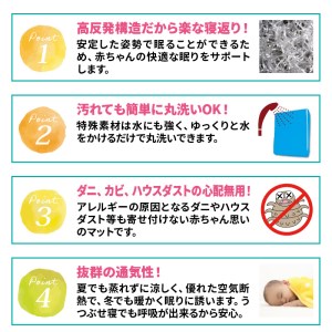 クロッツエアベビーソフトマットレス 2つ折り _1340R