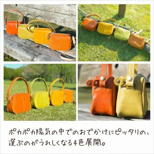 【カラー選択要】バック かばん カバン 本革 2way osampo ポシェット 軽量 160g 選べる4色 ハンドメイド ショルダーバッグ HARUHINO 32-008