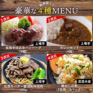 ☆おためし版☆人気のおかずを毎週お届け！便利な晩ごはん定期便【全4回配送】【Z028】