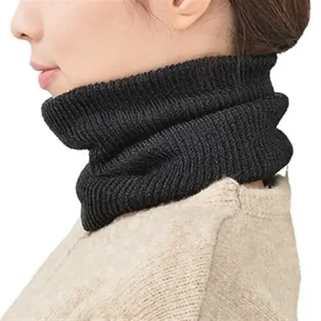 日本製 ネックウォーマー 内側 シルク ネックカバー チャコール (3920-7497)_装飾品・工芸品  服飾小物 _【1257834】
