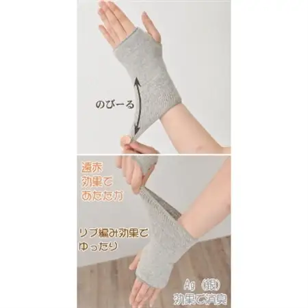 日本製 裏起毛 Ag 消臭 遠赤 あったか 手首サポーター 温活 (3063-7229)_装飾品・工芸品  服飾小物 _【1260243】