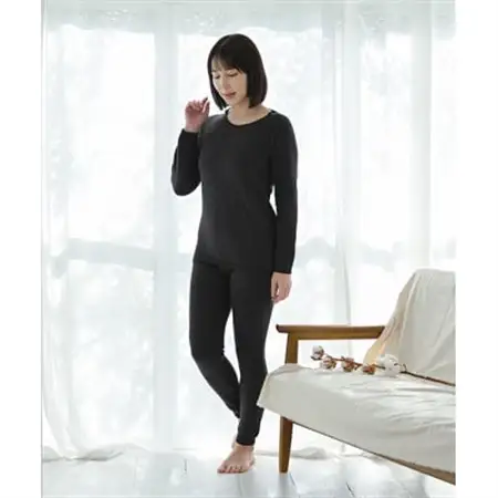 日本製 オーガニックコットン レギンスパンツ 天然繊維 無縫製 チャコール (617-7547)_装飾品・工芸品 女性・レディース 洋服 _【1324711】