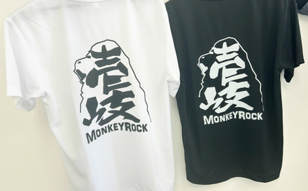 壱岐島 モンキーロックオリジナルTシャツ（2枚）・焼酎（720ml）≪壱岐市≫【下久商店株式会社】 常温配送 Tシャツ お土産 焼酎 壱岐島 離島 [JBZ081] 服