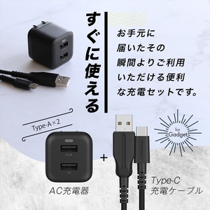 Owltech(オウルテック) 25万回以上の屈曲試験に耐えるType-Cケーブル同梱 超タフケーブル & AC充電器のセット OWL-AC17WAAC15-WH