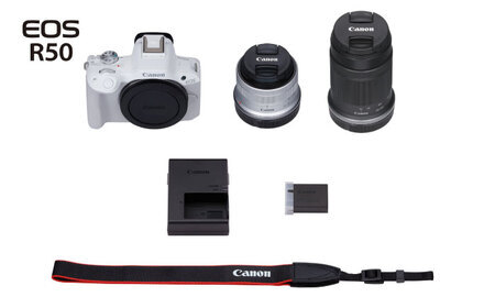 スピード発送】Canon EOS R50 ダブルズームキット ホワイト【長崎