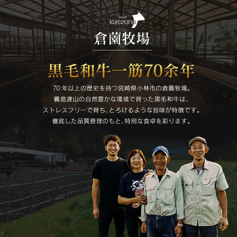 宮崎県産 倉薗牧場 宮崎牛 濃厚スジ肉 約500g