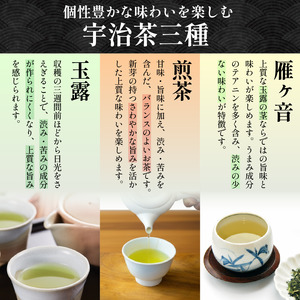 高級宇治茶 飲み比べ セット 玉露 煎茶 雁ヶ音 宇治茶 茶葉 かりがね 旨み 香り お茶 日本茶 国産 飲料 高級 詰め合わせ 井手町 京都 小川武治茶舗
