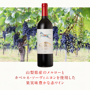 花菱 メルロー＆カベルネ・ソーヴィニヨン 2022　1本　ワイン 赤ワイン メルロー カベルネ・ソーヴィニヨン 2022 750ml 1本 数量限定 赤 国産ワイン 山梨県産 韮崎産 白州産 北杜市産 タンニン 樽香 果実味 ジューシー 記念日 贈り物 プレゼント  母の日 父の日 山梨県 北杜市 [h135]