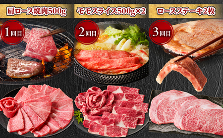 【6か月定期便】宮崎牛プレミアム定期便 牛肉 肉 肩ロース モモ スライス ロース ロースステーキ ステーキ ウデ 焼肉 ヒレ ヒレステーキ 宮崎牛 赤身 霜降り 料理 アウトドア キャンプ バーベキュー BBQ 贈り物 贈答 ギフト 柔らかい パーティー プレゼント ギフト クリスマス お正月 宮崎県 高千穂町 _Tk031-t020