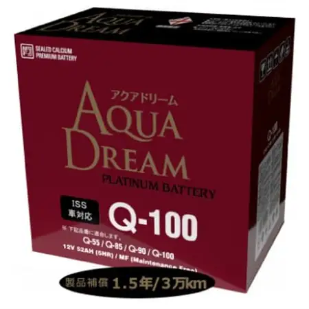 AQUADREAM PLATINUM 自動車始動用バッテリー ISS車対応  Q-100 1個_家電製品 アウトドア・カー用品  _【配送不可地域：沖縄県】【1566532】