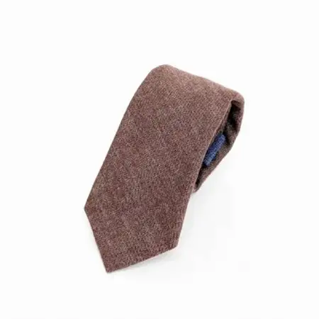 岡山産デニムネクタイ【DeniMUSASHI】ハンガーパッケージ付・ブラウン_装飾品・工芸品 ネクタイ・ベルト 服飾小物 _【1456892】
