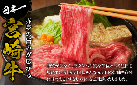牛肉 赤身 牛肉[宮崎牛 ウデ・モモ しゃぶしゃぶ 800g]