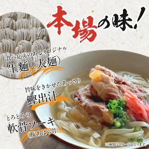 【麺処てぃあんだー監修沖縄そば】ソーキそばセット（2食×2）｜沖縄そば　ソーキそば　てぃあんだー　人気