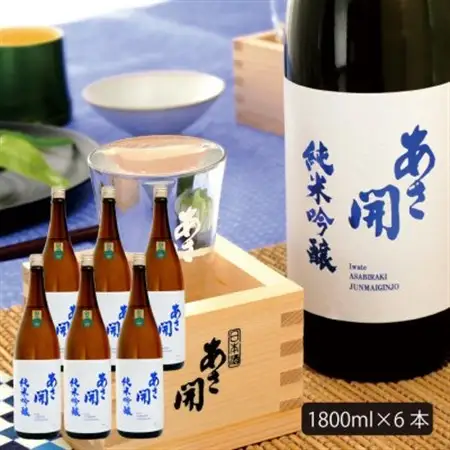 ★あさ開★純米吟醸白ラベル　1800ml×6本_酒・アルコール 純米吟醸 日本酒 sake サケ_【1563525】
