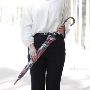 高級雨傘【チューリップ】赤色 