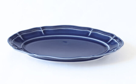 【波佐見焼】ombre de fleur オーバルプレート アズール 2枚セット 食器 皿【翔芳窯】[FE381]
