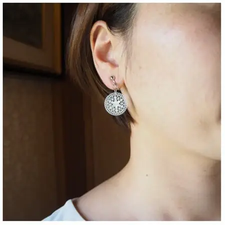 白蝶貝「ベツレヘムパール風」イヤリング_装飾品・工芸品 ピアス・イヤリング アクセサリー _【1228029】
