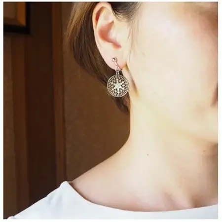 黒蝶貝「ベツレヘムパール風」イヤリング_装飾品・工芸品 ピアス・イヤリング アクセサリー _【1231823】