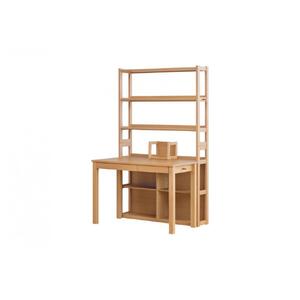 【浜本工芸】オーク無垢　No.28デスク+専用書棚［2点セット］