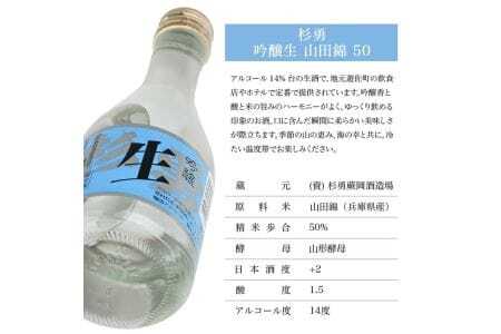 杉勇 吟醸 山田錦 生 300ml×5本セット 冷蔵便 ※離島発送不可 杉勇蕨岡酒造場 生酒 吟醸酒 山形県 遊佐町 庄内 日本酒 お酒 清酒 [1497]