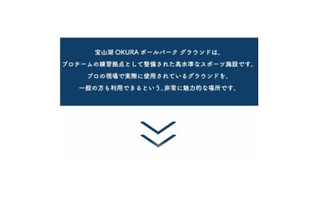 宝山湖OKURAボールパーク グラウンド施設利用券 5,600円分