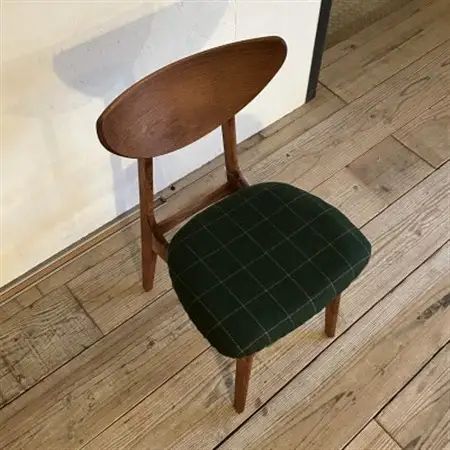 Karl Dining Chair リボン グリーン ダークブラウンフレーム【SWOF】_雑貨・日用品 椅子・チェア・ソファ 家具・インテリア _【1572540】