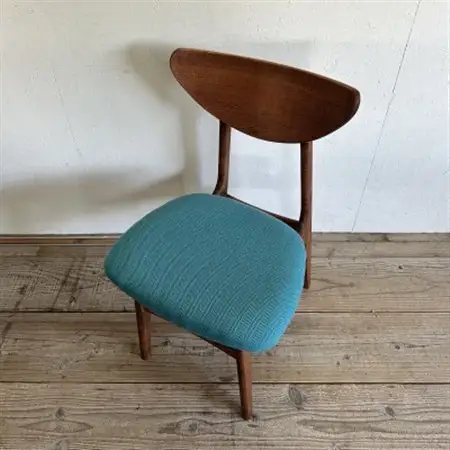Karl Dining Chair ヘリンボーン ライトブルー ダークブラウンフレーム【SWOF】_雑貨・日用品 椅子・チェア・ソファ 家具・インテリア _【1573463】