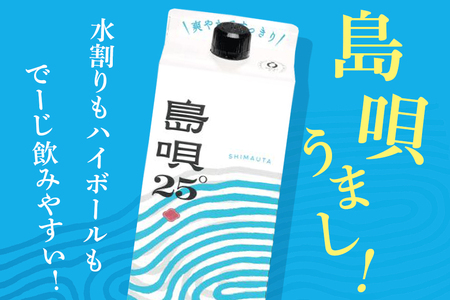 泡盛 島唄 25度 紙パック 1800ml×6本セット 31-43