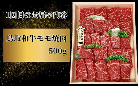 【3回定期便】鳥取和牛 焼肉コース【やきにく 焼き肉 焼肉 モモ サーロイン ステーキ バラ 肩ロース 定期 3回 頒布会 コース ご自宅用 お取り寄せ グルメ プレゼント 冷凍】