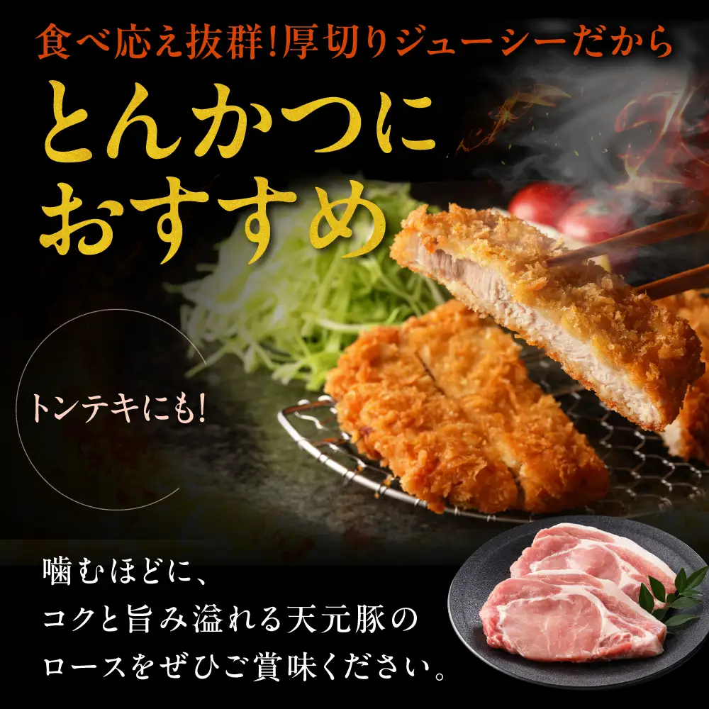 豚肉 天元豚 ロース とんかつ用 600g