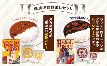 洋食発祥の地　横濱カレー＆ハヤシビーフセット各10箱（1箱に大盛250g・小盛150g） AMH0004