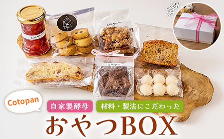 ＜CotopanおやつBOX（7個）＞ 天然酵母 国産 ハード系 スイーツ おやつ 焼き菓子 コンフィチュール アフタヌーンティー お菓子 クッキー 焼菓子 自家製酵母 詰め合わせ 詰合せ 詰め合せ Cotopan 愛媛県 西予市【常温】『1か月以内に順次出荷予定』UCO0002