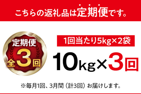 【無洗米】 令和7年産 金のめし丸 元気つくし 合計30kg 10kg (5kg×2袋) ×3回 定期便 白米 精米