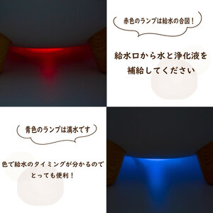 加湿器 気化式 エルーモポット＆ 空気 浄化液 1L【ミント】加湿器
