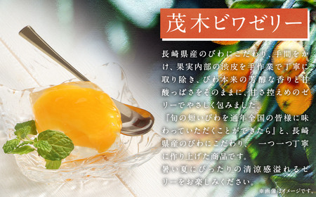 【14営業日以内発送】茂木ビワゼリー15個 ／ ゼリー ぜりー フルーツゼリー 果実ゼリー びわ ビワ 枇杷 スイーツ デザート 長崎県産 長崎県 長崎市