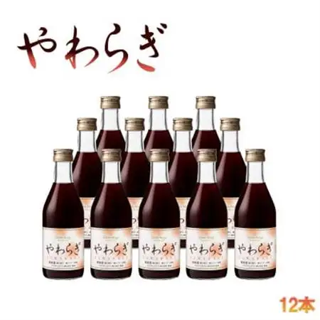 飲食店で人気の定番ワイン!「やわらぎ」赤300ml 12本セット【1577045】