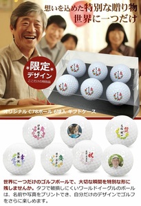 ワールドイーグル 名入れ　ゴルフボール　6球