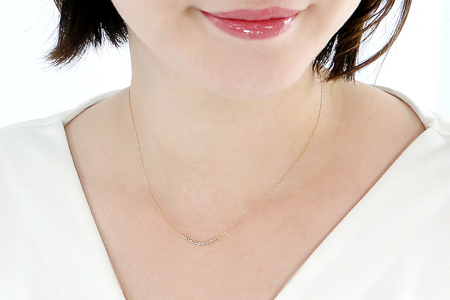 【0.2ct】K18YG ダイヤモンド ラインネックレス　CSN00217-18Y SWAV022｜山梨県 昭和町 ジュエリー アクセサリー ギフト プレゼント 贈り物 記念日 誕生日 カジュアル フォーマル オケージョン