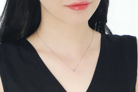 pt900【0.2ct】Hカラー フクリン留め 一粒 ダイヤモンド ネックレス CSN00169-pt SWAV041｜山梨県 昭和町 ジュエリー アクセサリー ギフト プレゼント 贈り物 記念日 誕生日 カジュアル フォーマル オケージョン