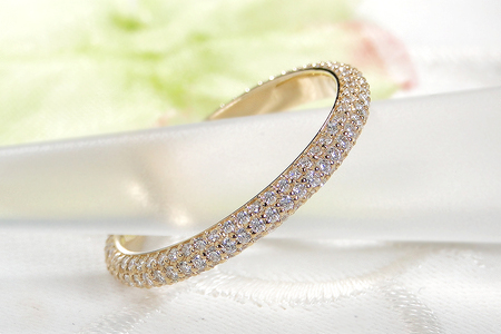 K18YG ダイヤモンド パヴェ フルエタニティ リング 【0.6ct】 CSR0388-18Y SWAV054｜山梨県 昭和町 ジュエリー アクセサリー ギフト プレゼント 贈り物 記念日 誕生日 カジュアル フォーマル オケージョン