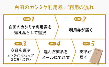 カシミヤ あとから選べる！ カシミヤ ≪白田のカシミヤ≫ 利用券 130万円分