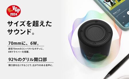 FUNLOGY Portable Mini / ポータブルスピーカー white Bluetooth 家電 スピーカー 高音質 小型 軽量 ポータブル ワイヤレス