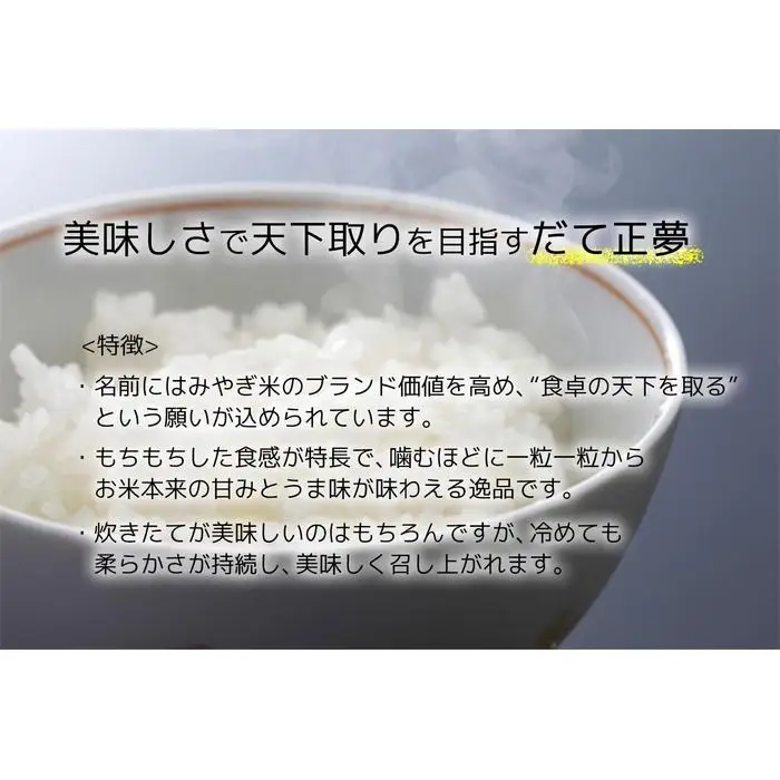 【宮城県産 だて正夢】令和7年度産 精米 10kg（5kg×2袋）●【米 お米 こめ コメ ご飯 ごはん】