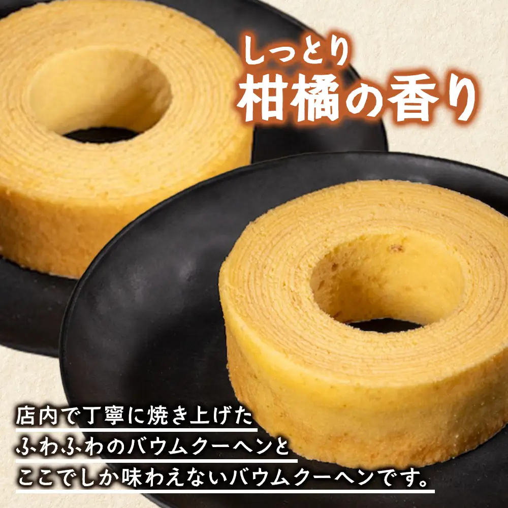 バウムクーヘン 2個セット ( プレーン ・ 辺塚だいだい) SH-715 ｜バウムクーヘン バームクーヘン スイーツ ケーキ 焼き菓子 洋菓子 お菓子 おかし おやつ デザート プレゼント 贈り物 ギフト 常温 鹿児島県 南大隅町 31℃LINE花子