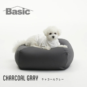 【チャコールグレー】犬をダメにするクッション Mサイズ スクエアペットクッション