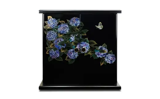 タツクラフト 紀州塗り ミニ仏壇 雅 大 紫陽花 【Tk169】【ttcf922-butu-laj】