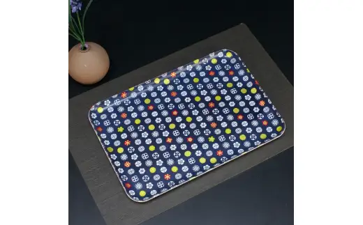 タツクラフト 友禅和紙トレー L 39cm 2枚セット 小花 小紋 【Tk324】【ttcf922-yul-8】