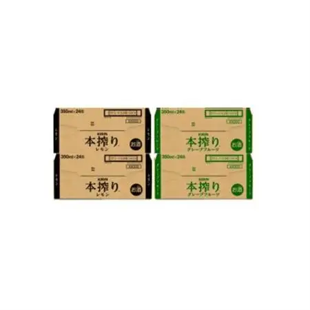キリン本搾りレモンとグレープフルーツ各2箱 350ml 4ケース(96本)【複数個口で配送】_酒・アルコール リキュール・洋酒    酒・アルコール   _【4061439】