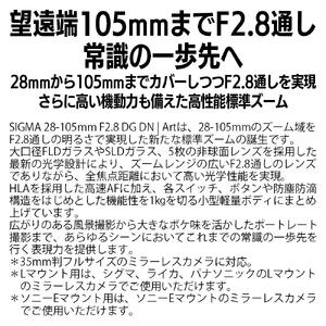 SIGMA 28-105mm F2.8 DG DN | Art【ソニーEマウント】（数量限定）