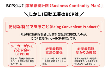 防災ロッカー パワーバンクセット (BCP-2-A)｜ポータブル電源 LED 照明 備蓄 [0882]